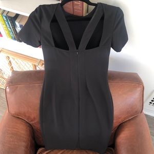 Black Zara dress with unique back detailing